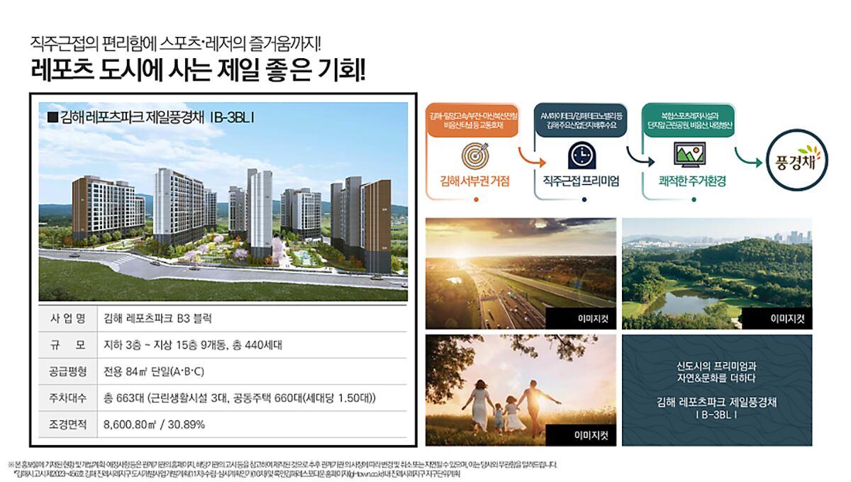 레포츠파크 제일풍경채 모델하우스_사업개요
